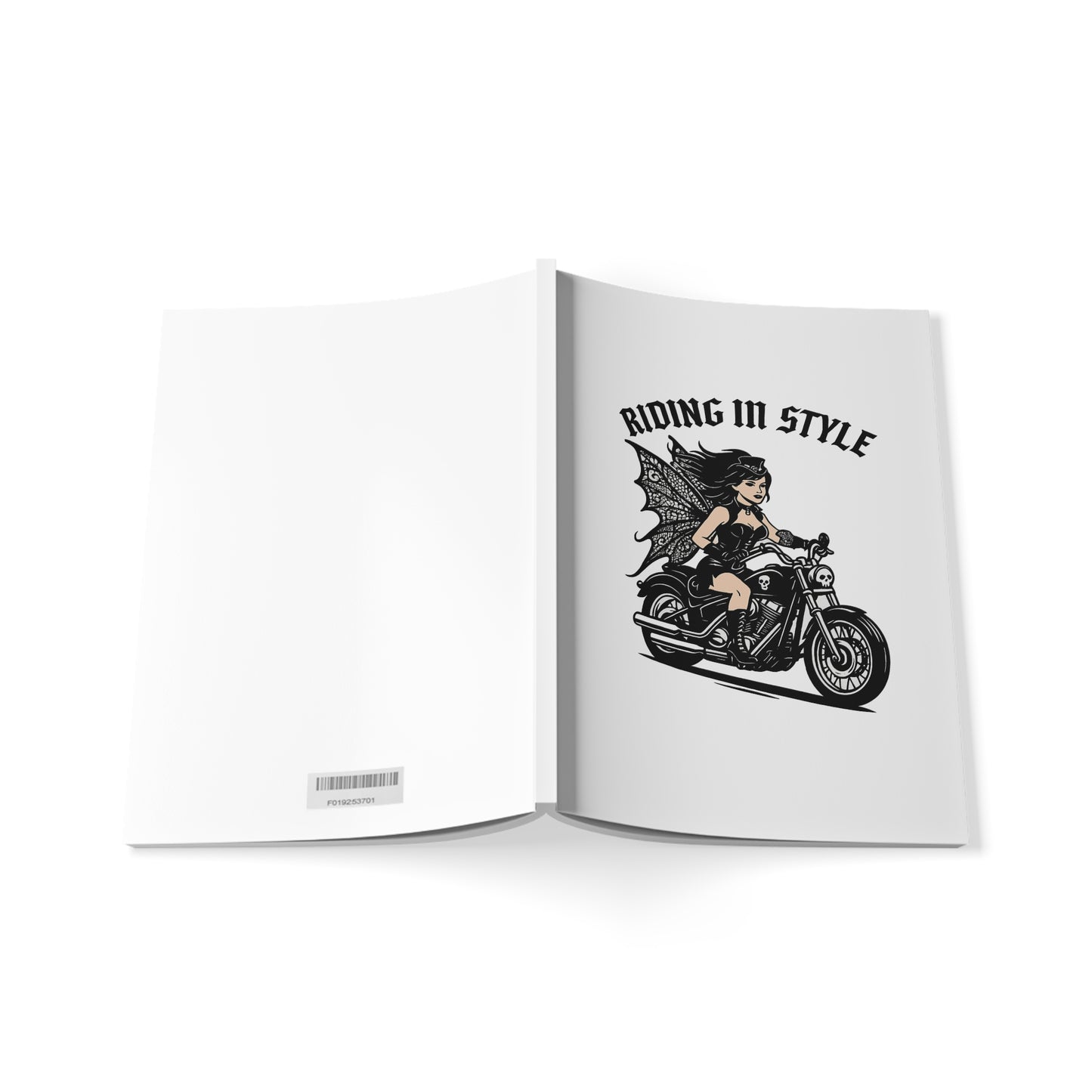 Motorcycle Fairy Softcover Notebook | Riding In Style A5 Journal for Bikers, Gifts for Riders, Travel Diary, Sketchbook, Writing Journal