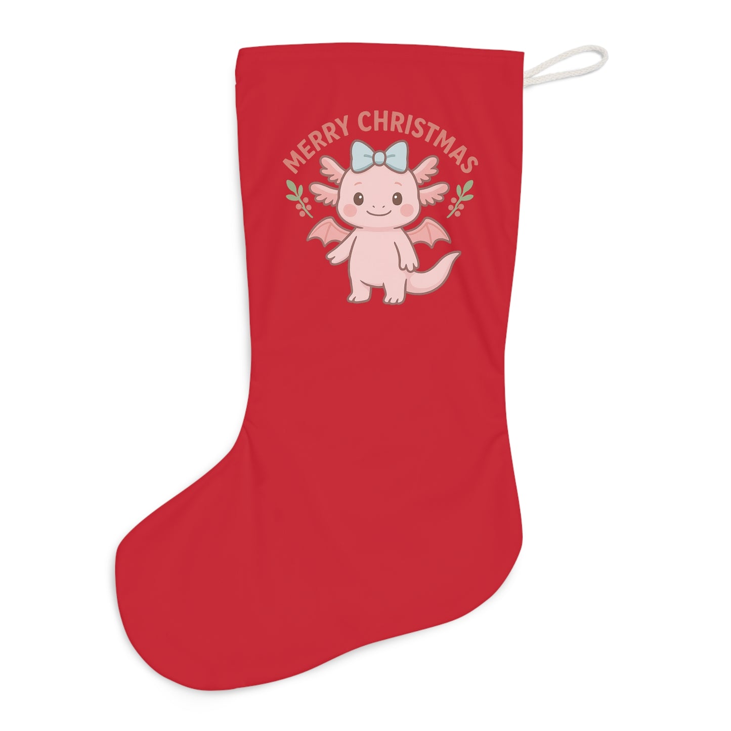 Merry Christmas Lottie Stocking, Merry Christmas Holiday Decor, Festive Home Accessory, Christmas Gift, Winter Celebration Decoration