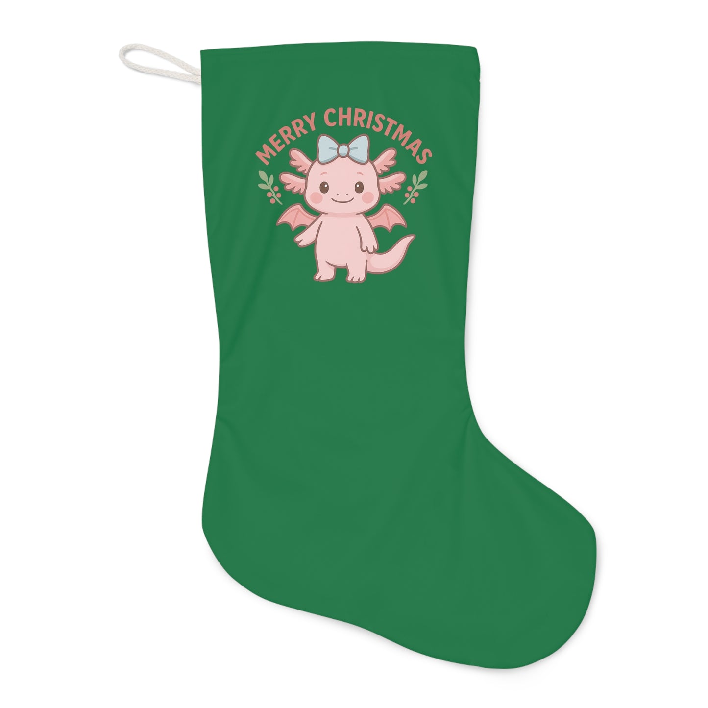 Merry Christmas Lottie Stocking, Merry Christmas Holiday Decor, Festive Home Accessory, Christmas Gift, Winter Celebration Decoration