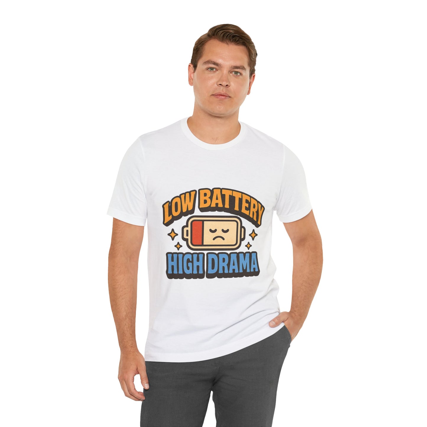 Drama Unisex Tee - Low Battery Print