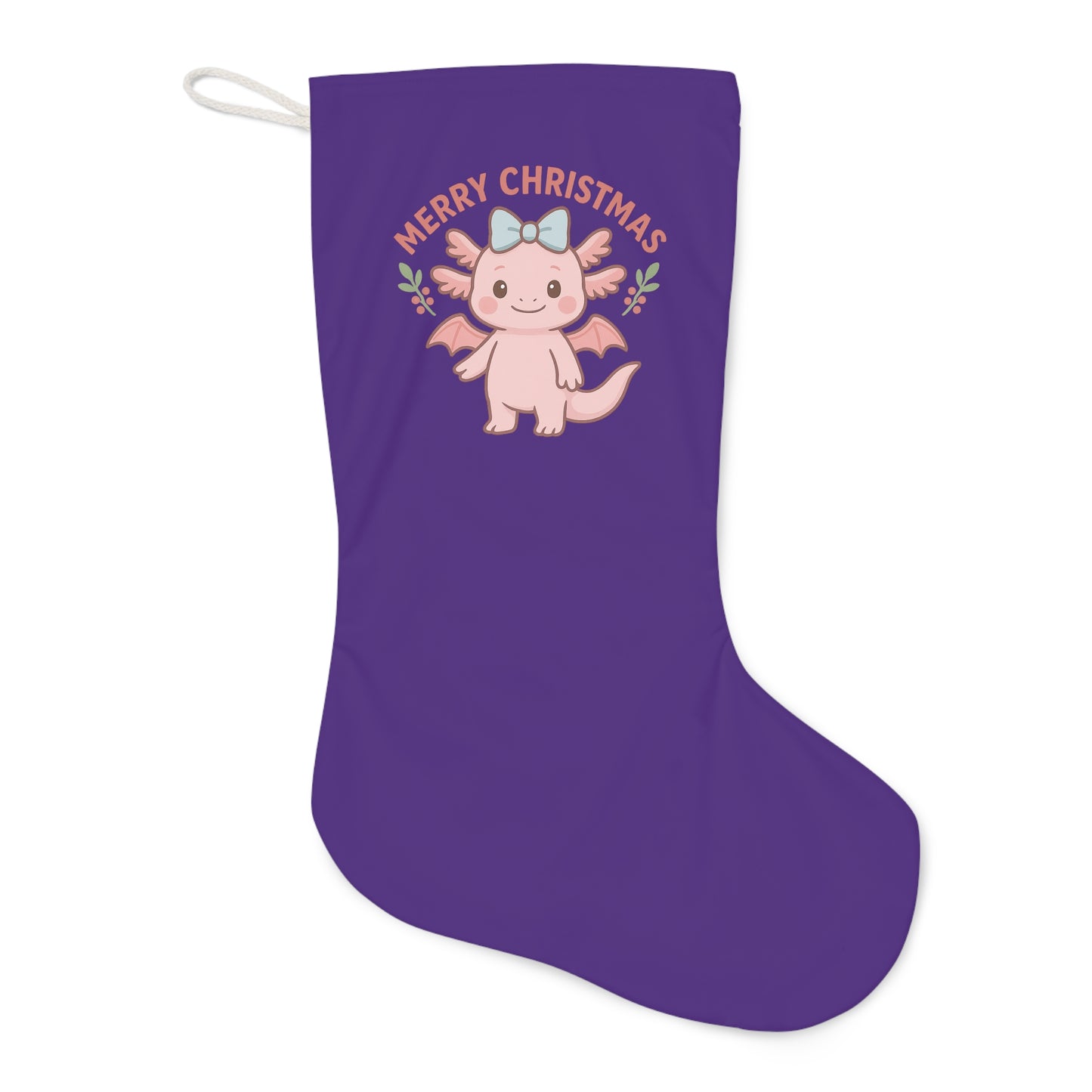 Merry Christmas Lottie Stocking, Merry Christmas Holiday Decor, Festive Home Accessory, Christmas Gift, Winter Celebration Decoration