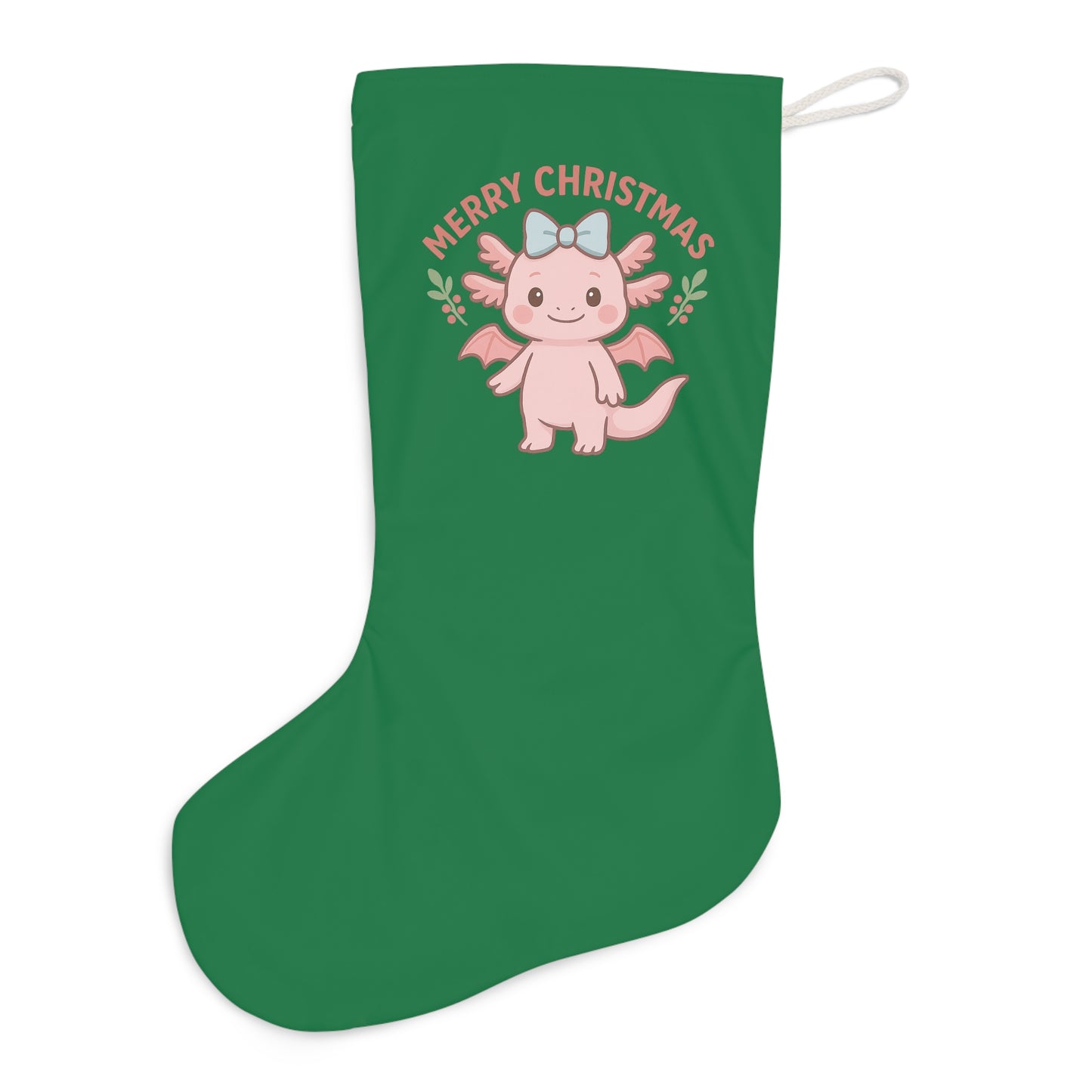 Merry Christmas Lottie Stocking, Merry Christmas Holiday Decor, Festive Home Accessory, Christmas Gift, Winter Celebration Decoration