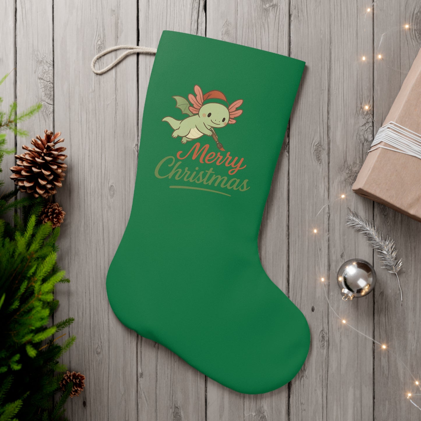 Merry Christmas Axel Santa Stocking, Merry Christmas Holiday Decor, Festive Home Accessory, Christmas Gift, Winter Celebration Decoration