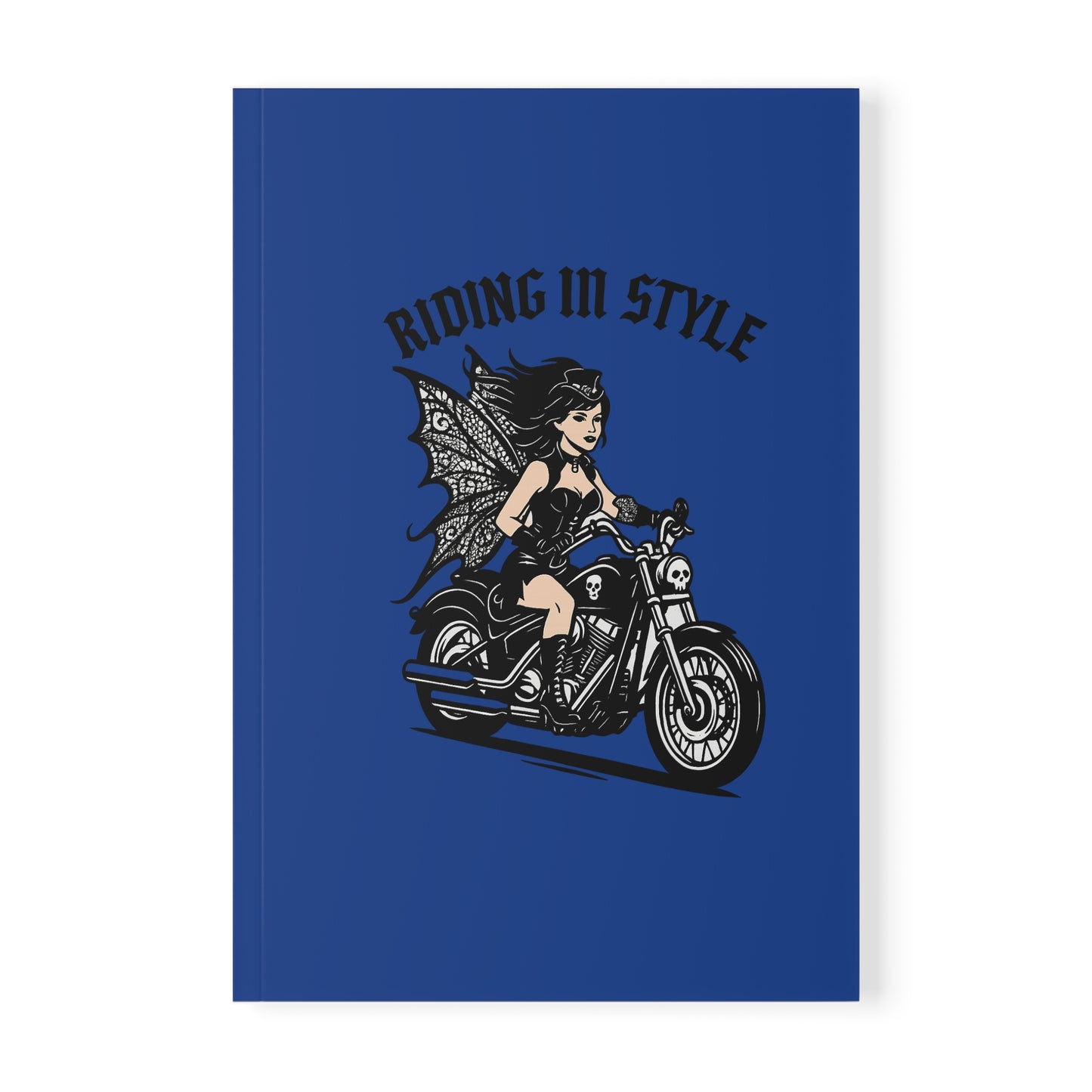 Motorcycle Fairy Softcover Notebook | Riding In Style A5 Journal for Bikers, Gifts for Riders, Travel Diary, Sketchbook, Writing Journal