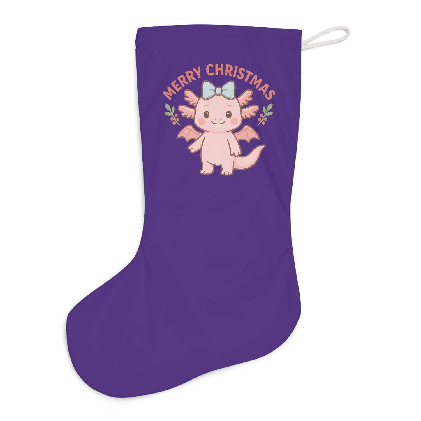 Merry Christmas Lottie Stocking, Merry Christmas Holiday Decor, Festive Home Accessory, Christmas Gift, Winter Celebration Decoration
