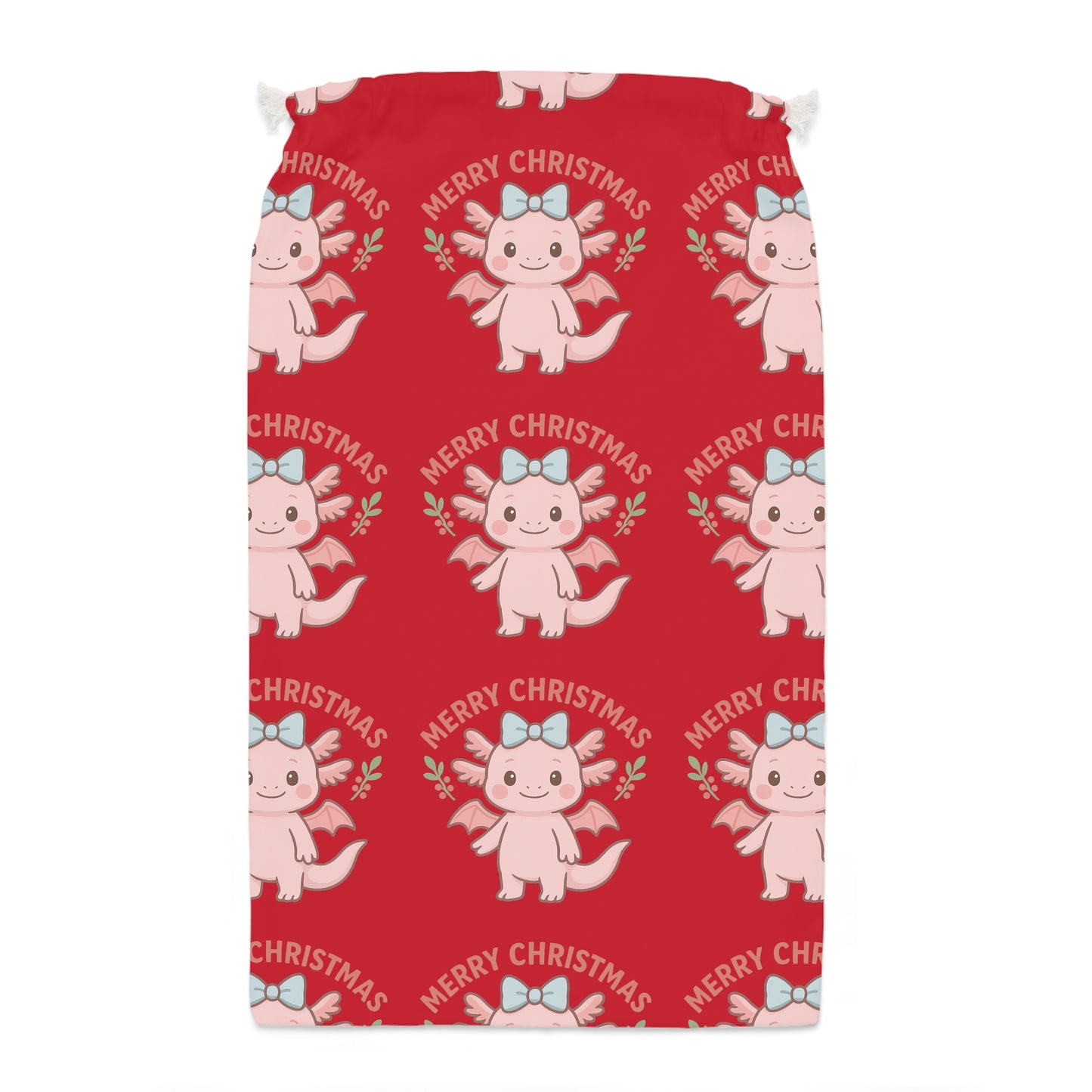 Christmas Lottie Gift Sack with Cute Holiday Design, Merry Christmas Ideas, Santa Delivery Bag, Festive Storage, Christmas Decor
