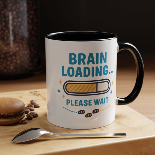 Loading Brain Coffee Mug, Funny Mug Gift, Gamer Coffee Cup, Office Humor, Unique Gift for Students