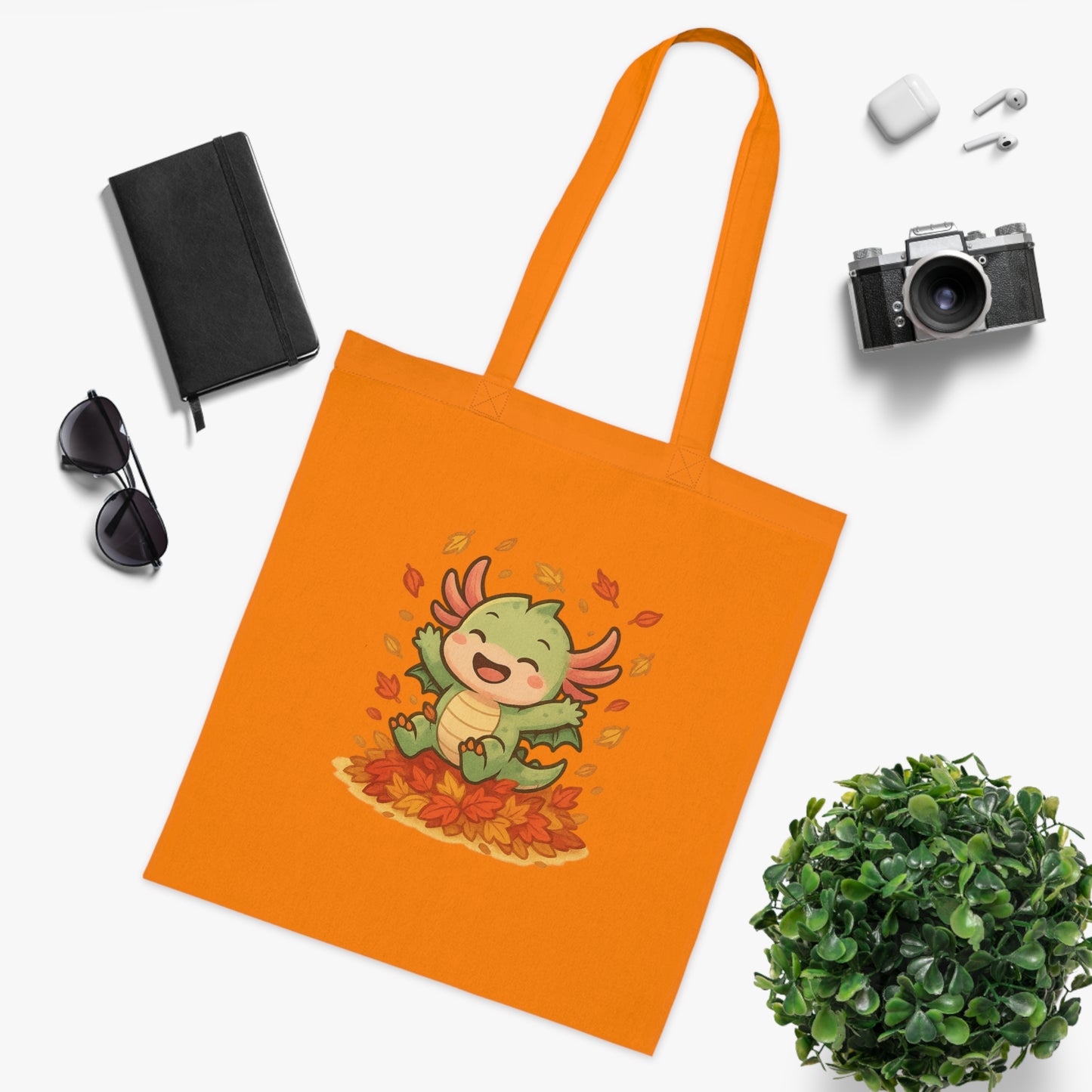 Autumn Leaf Axel Tote Bag, Fun Eco-Friendly Shopping Bag, Seasonal Gift, Cute Fall Bag, Reusable Canvas Tote, Perfect for Halloween