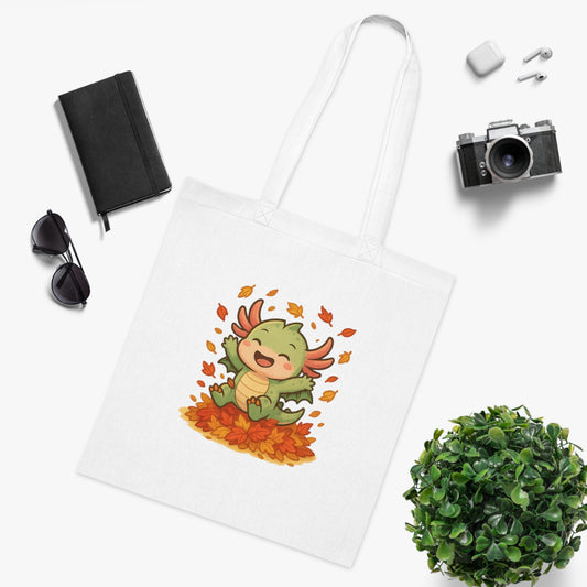 Autumn Leaf Axel Tote Bag, Fun Eco-Friendly Shopping Bag, Seasonal Gift, Cute Fall Bag, Reusable Canvas Tote, Perfect for Halloween