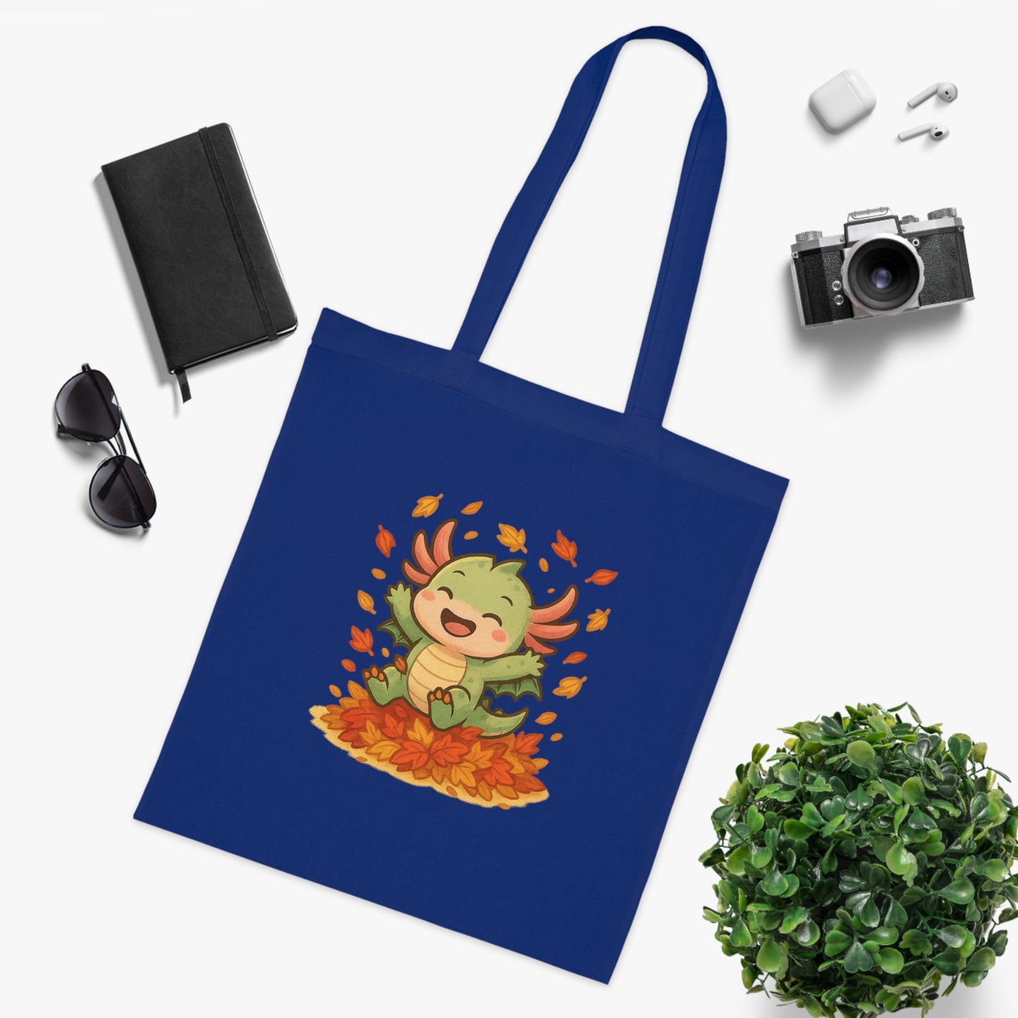 Autumn Leaf Axel Tote Bag, Fun Eco-Friendly Shopping Bag, Seasonal Gift, Cute Fall Bag, Reusable Canvas Tote, Perfect for Halloween
