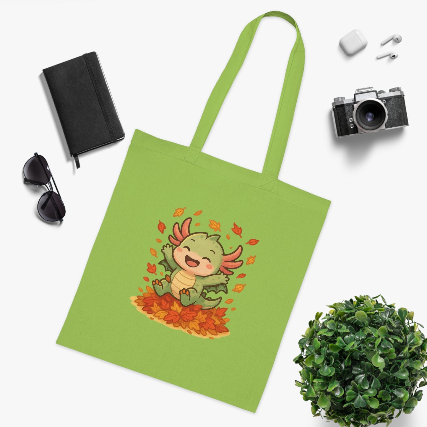 Autumn Leaf Axel Tote Bag, Fun Eco-Friendly Shopping Bag, Seasonal Gift, Cute Fall Bag, Reusable Canvas Tote, Perfect for Halloween
