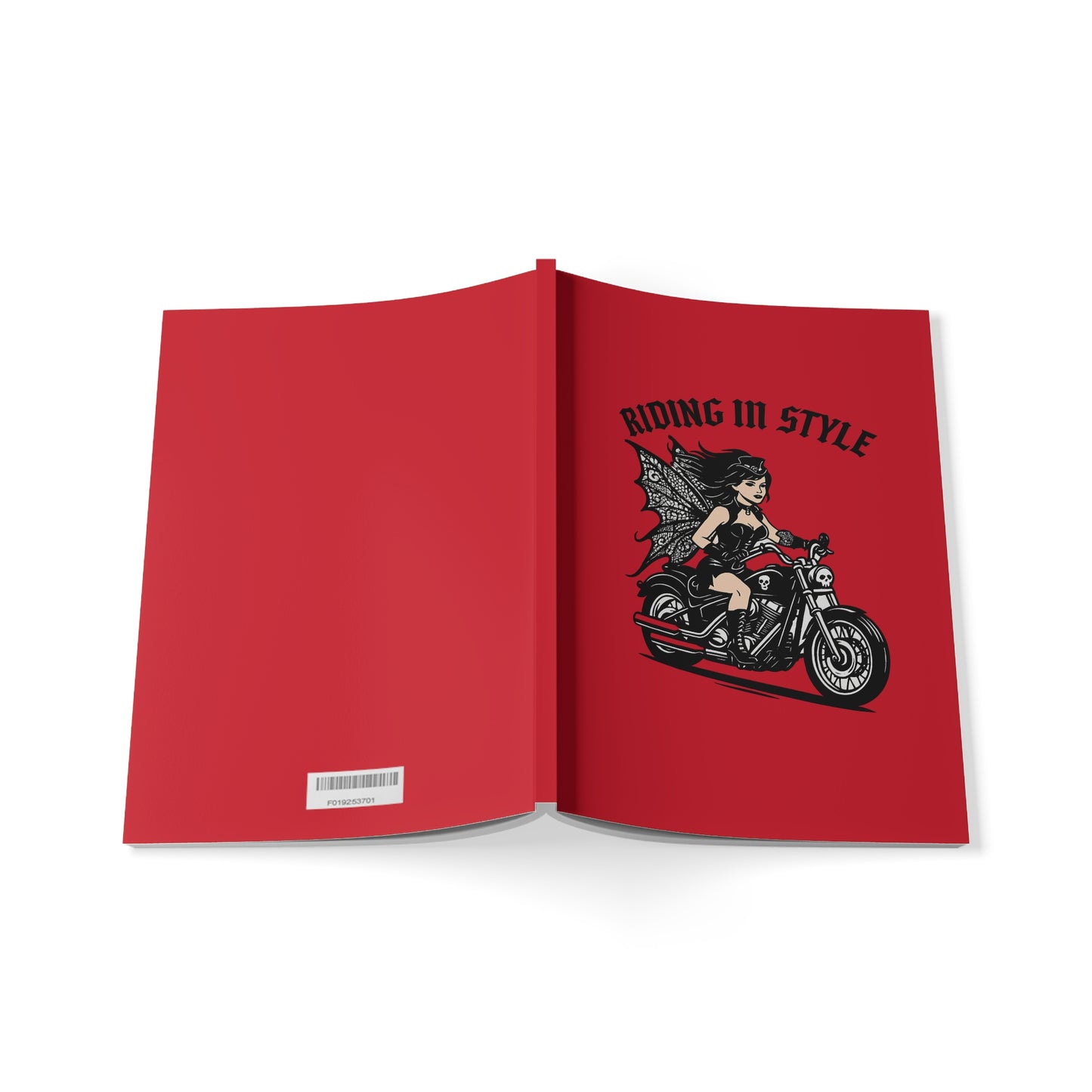 Motorcycle Fairy Softcover Notebook | Riding In Style A5 Journal for Bikers, Gifts for Riders, Travel Diary, Sketchbook, Writing Journal