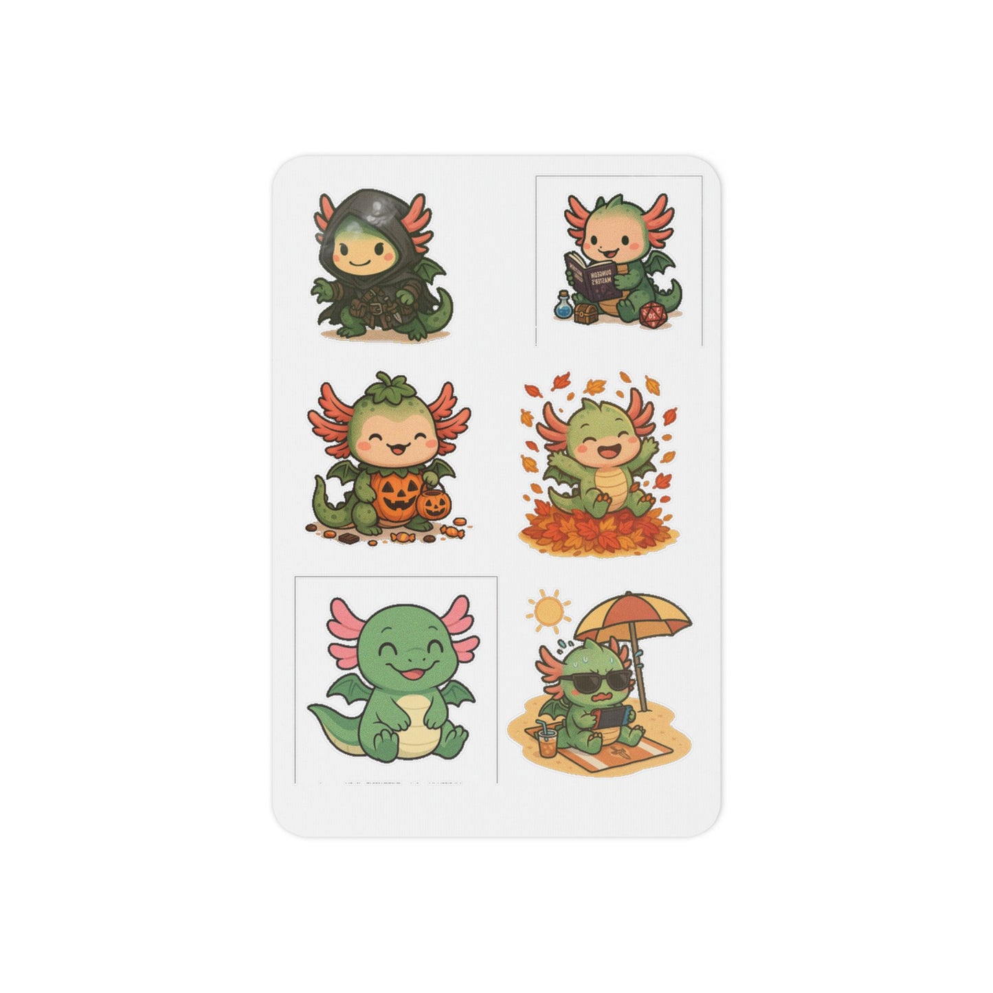 Axel 6 Temporary Tattoo Sheet — Cute Fall, Halloween & Beach Mini Tattoos