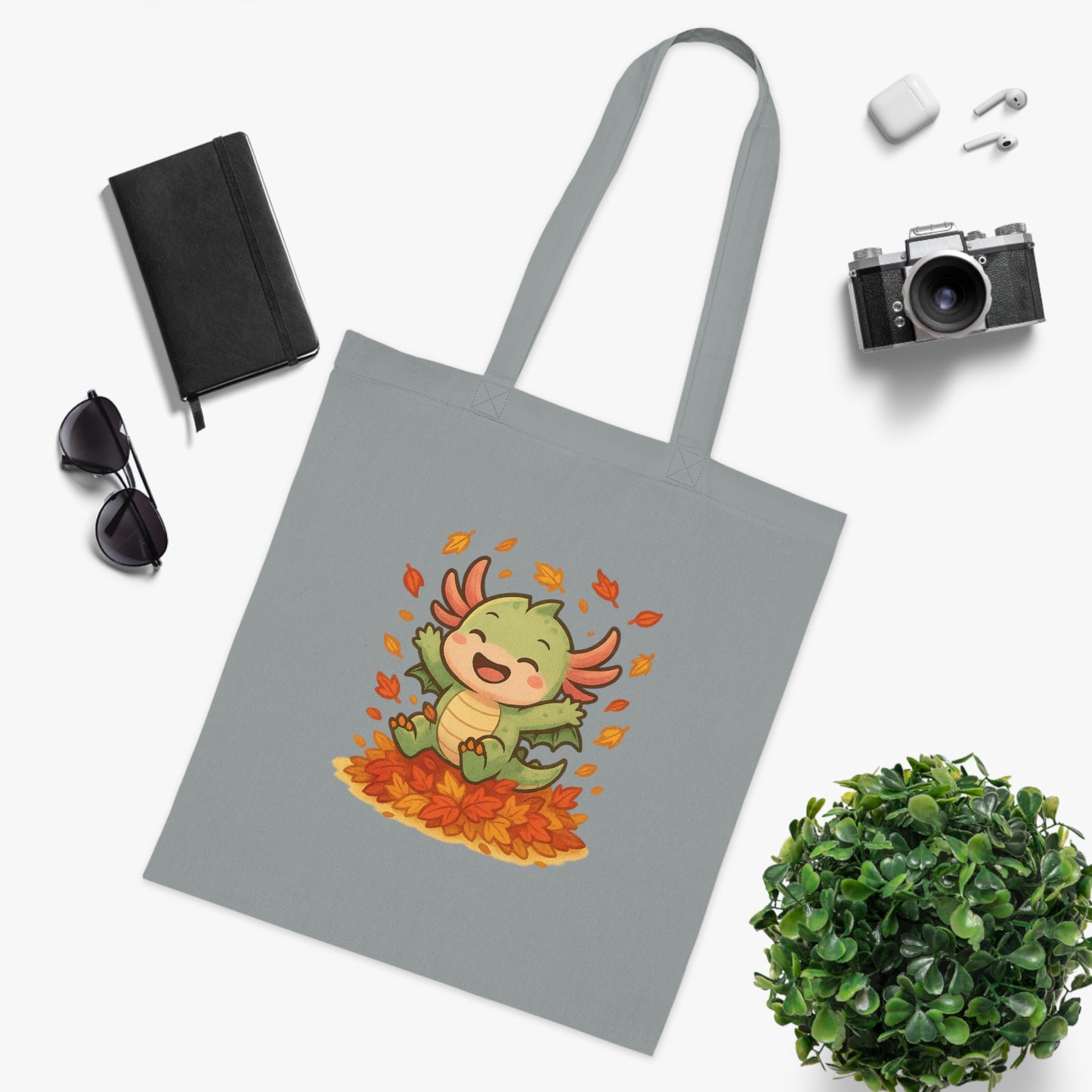 Autumn Leaf Axel Tote Bag, Fun Eco-Friendly Shopping Bag, Seasonal Gift, Cute Fall Bag, Reusable Canvas Tote, Perfect for Halloween