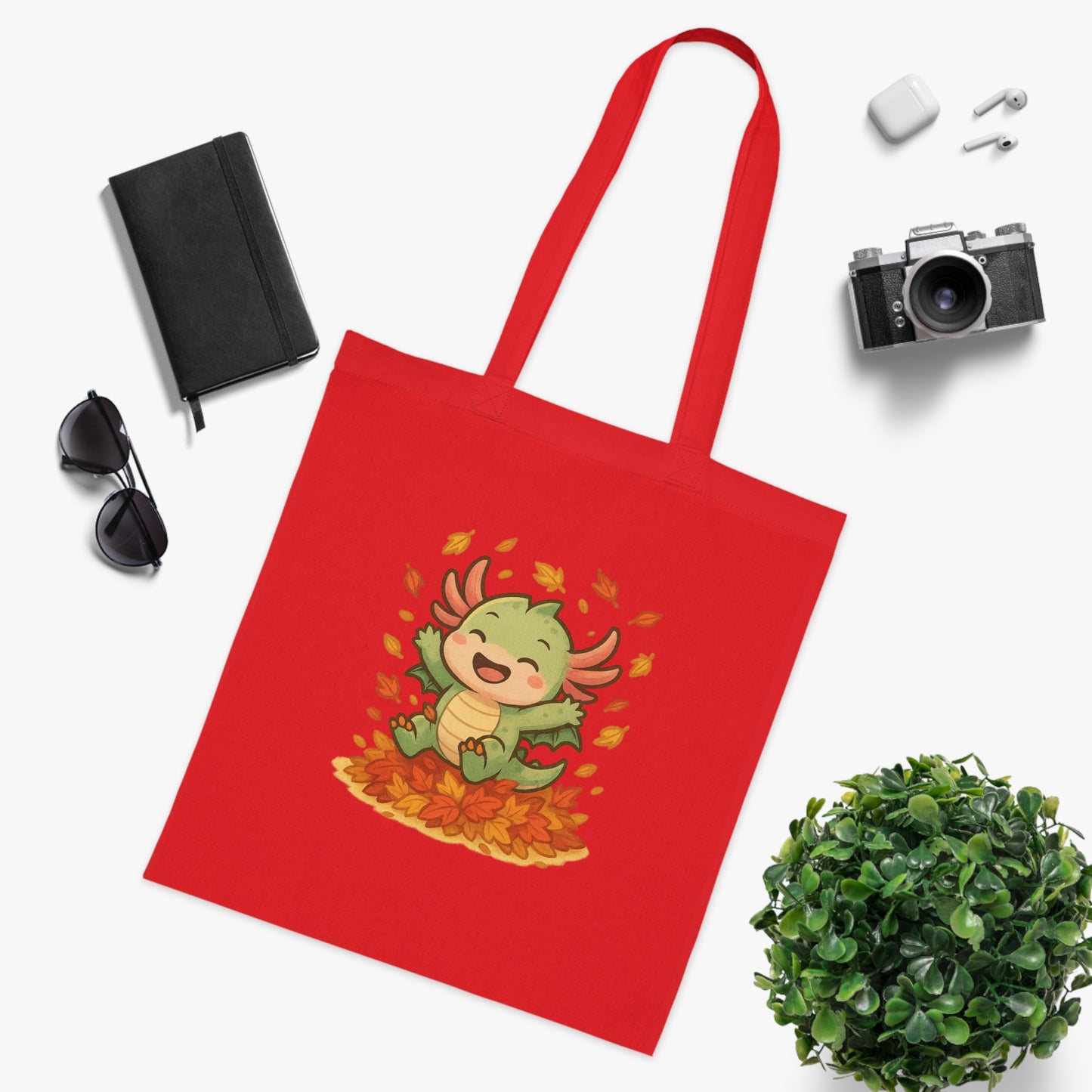 Autumn Leaf Axel Tote Bag, Fun Eco-Friendly Shopping Bag, Seasonal Gift, Cute Fall Bag, Reusable Canvas Tote, Perfect for Halloween