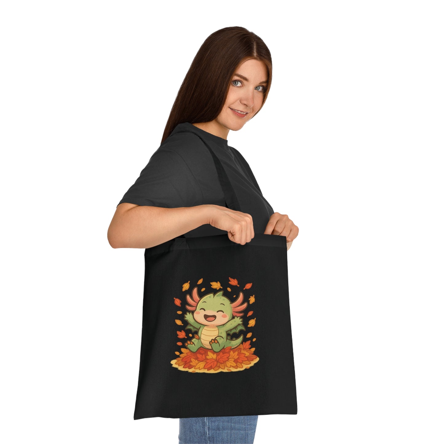 Autumn Leaf Axel Tote Bag, Fun Eco-Friendly Shopping Bag, Seasonal Gift, Cute Fall Bag, Reusable Canvas Tote, Perfect for Halloween